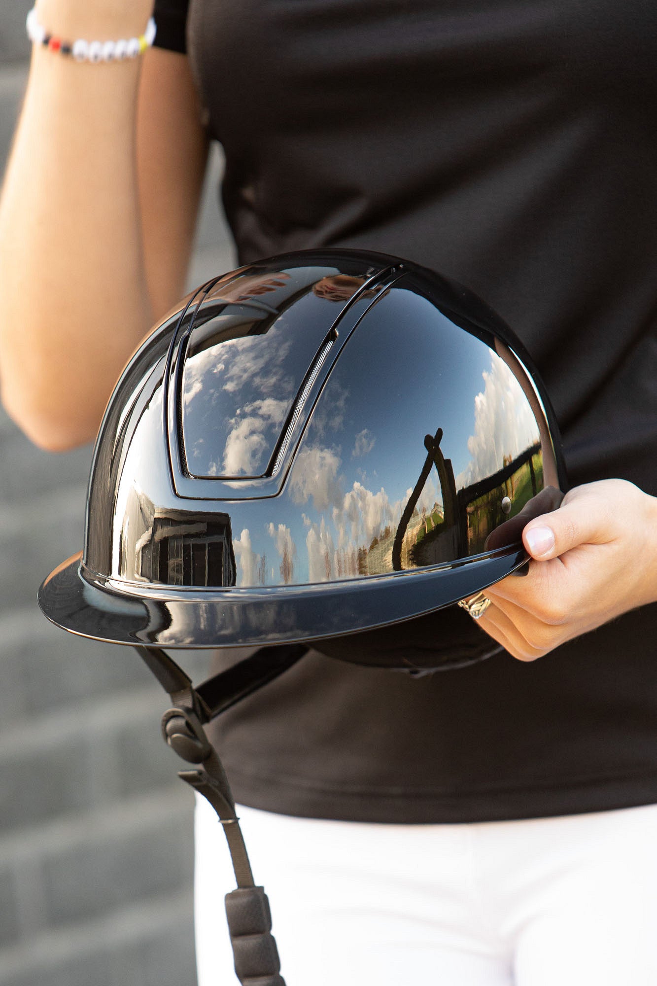 Harry's Horse Veiligheidscap Royal Glossy zwart-zwart